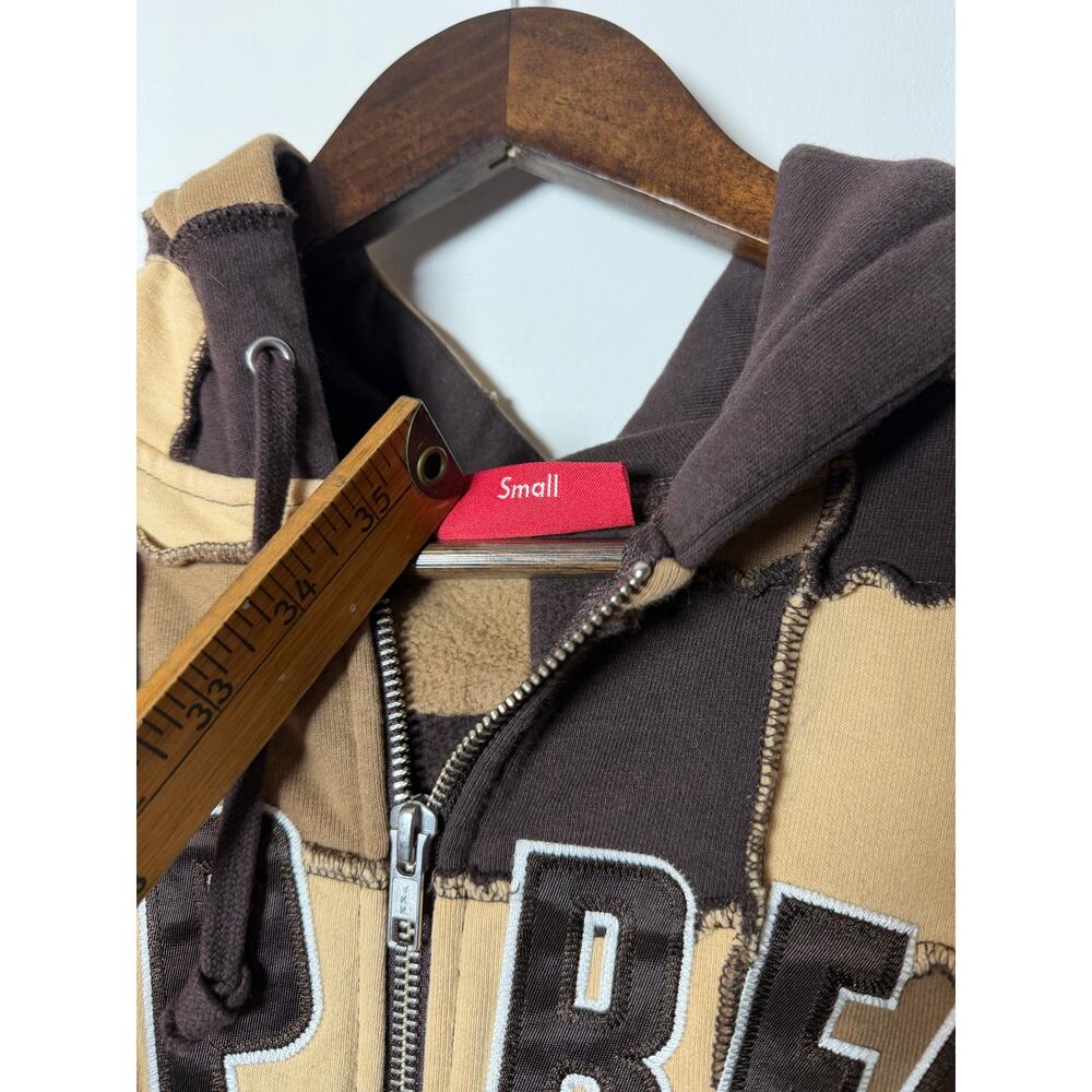 Supreme Reverse Patchwork Zip Up Hooded Sweatshirt - image 7